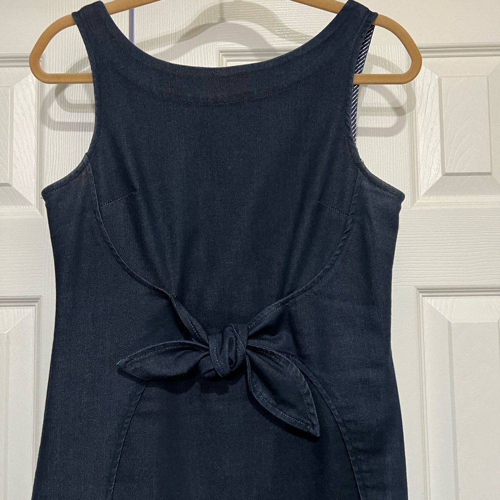 ANTHROPOLOGIE HOLDING HORSES CLARA TIE KNOT DENIM DRESS - Picture 8 of 12